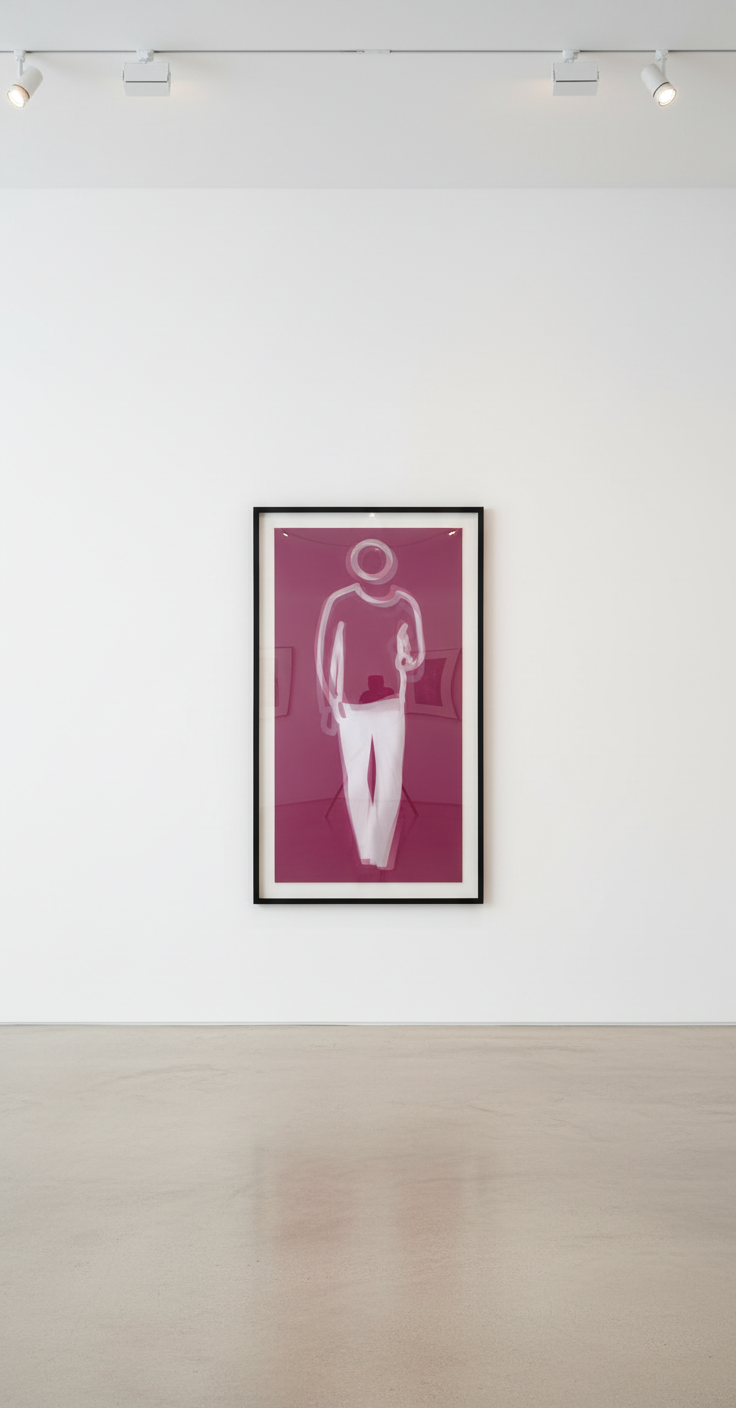 Julian Opie - Dance 4, 2023, Lenticular acrylic panel, mounted onto white acrylic