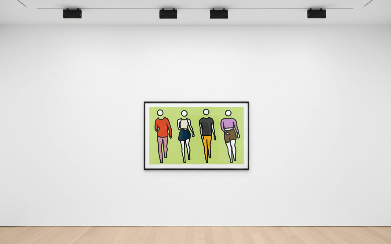 Julian Opie - Dance Synched 2, 2024, Screen print in 12 colours on archival museum board