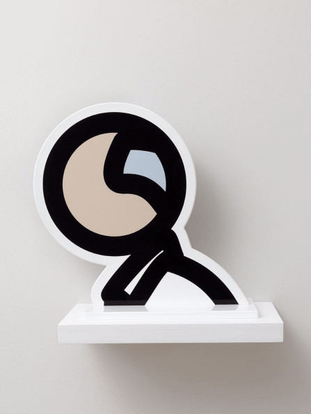 Julian Opie - Ian from Heads Series, 2017, Screen print on sprayed aluminum