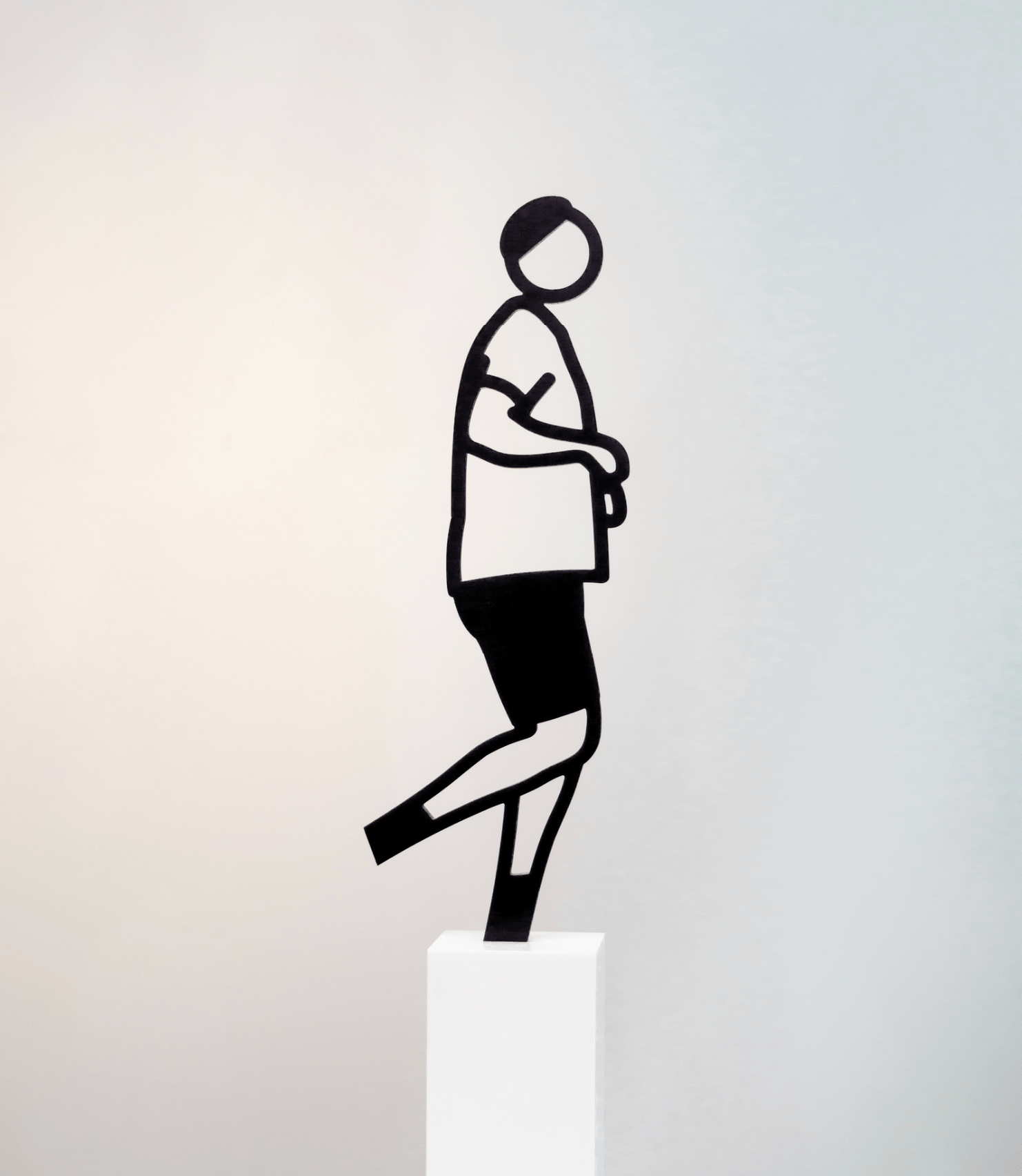 Julian Opie - Running People: Elvis, 2020, Anodised aluminium figure mounted on Corian bases