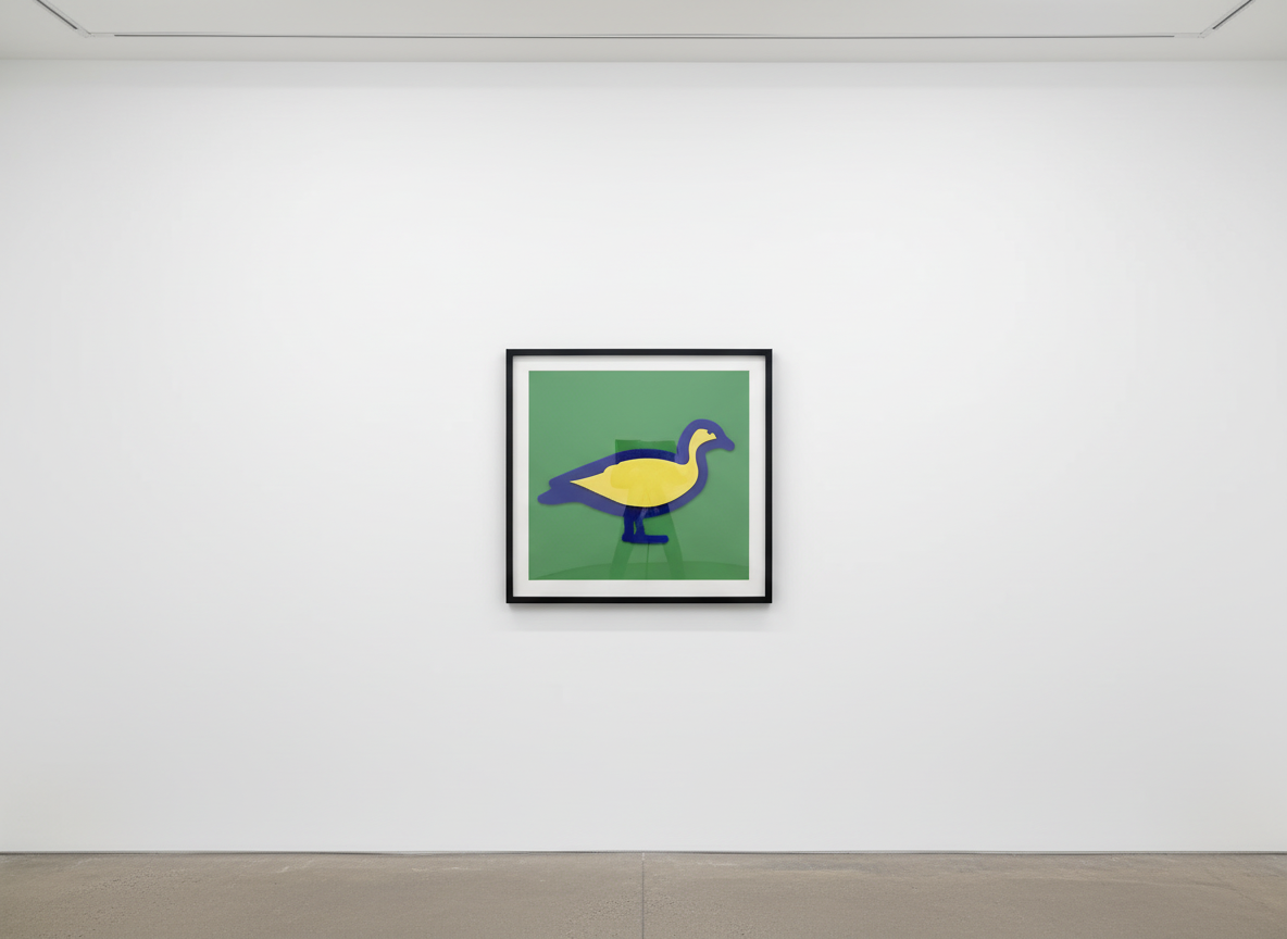 Julian Opie - Small Birds Australian Wood Duck, 2020, Wall mounted acrylic relief