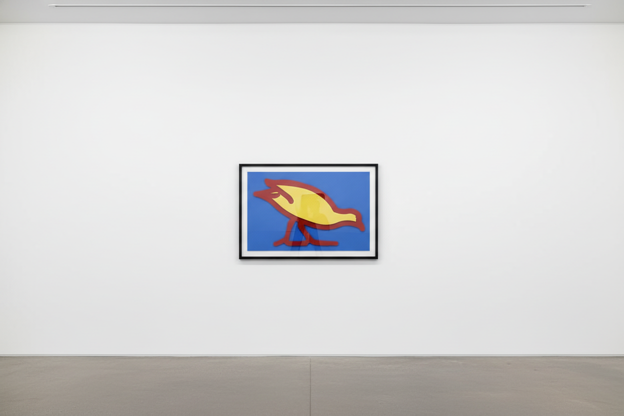 Julian Opie - Small Birds Swamp Hen, 2020, wall mounted acrylic relief