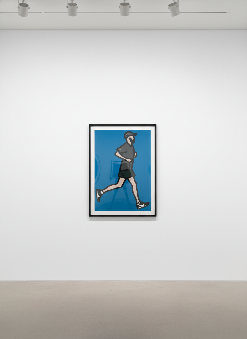 Julian Opie - Taxi Driver Running, 2015, Inkjet on paper on aluminium