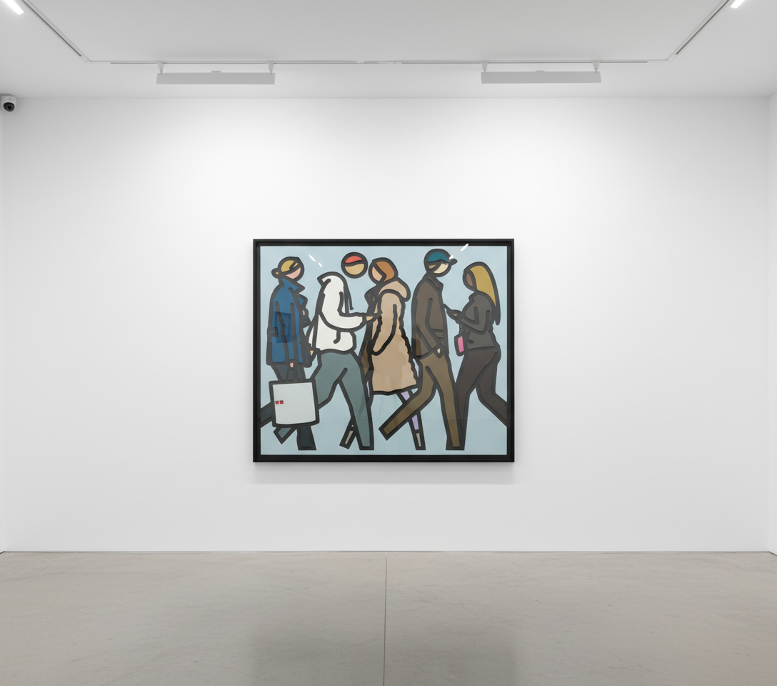 Julian Opie - Walking In New York 1, 2019, Auto paint on aluminium