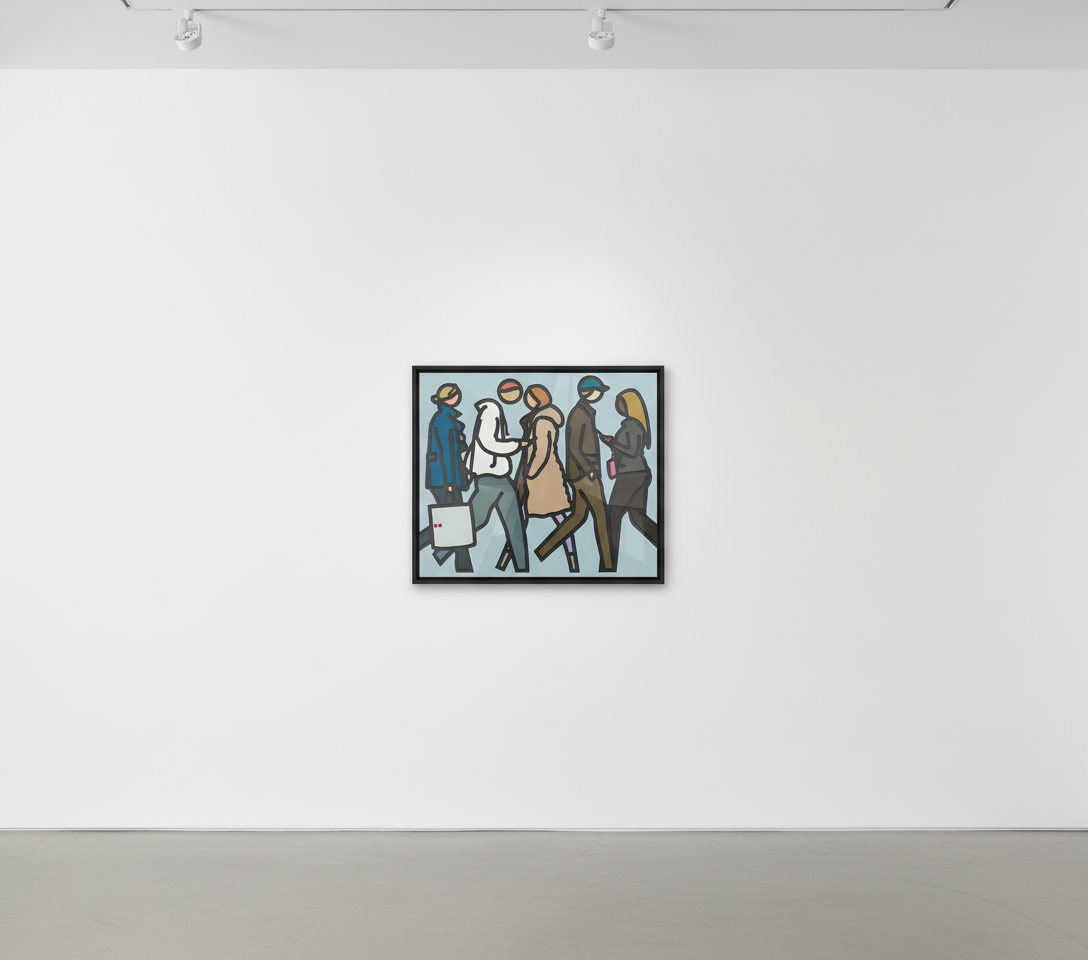 Julian Opie - Walking in New York 6, 2019, Acrylic paint on stone