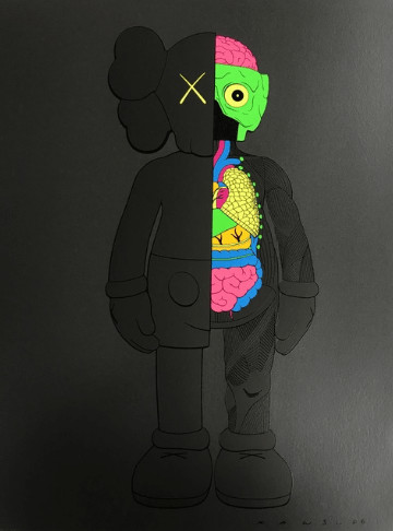 KAWS - Black Dissected Companion Print, Screen print