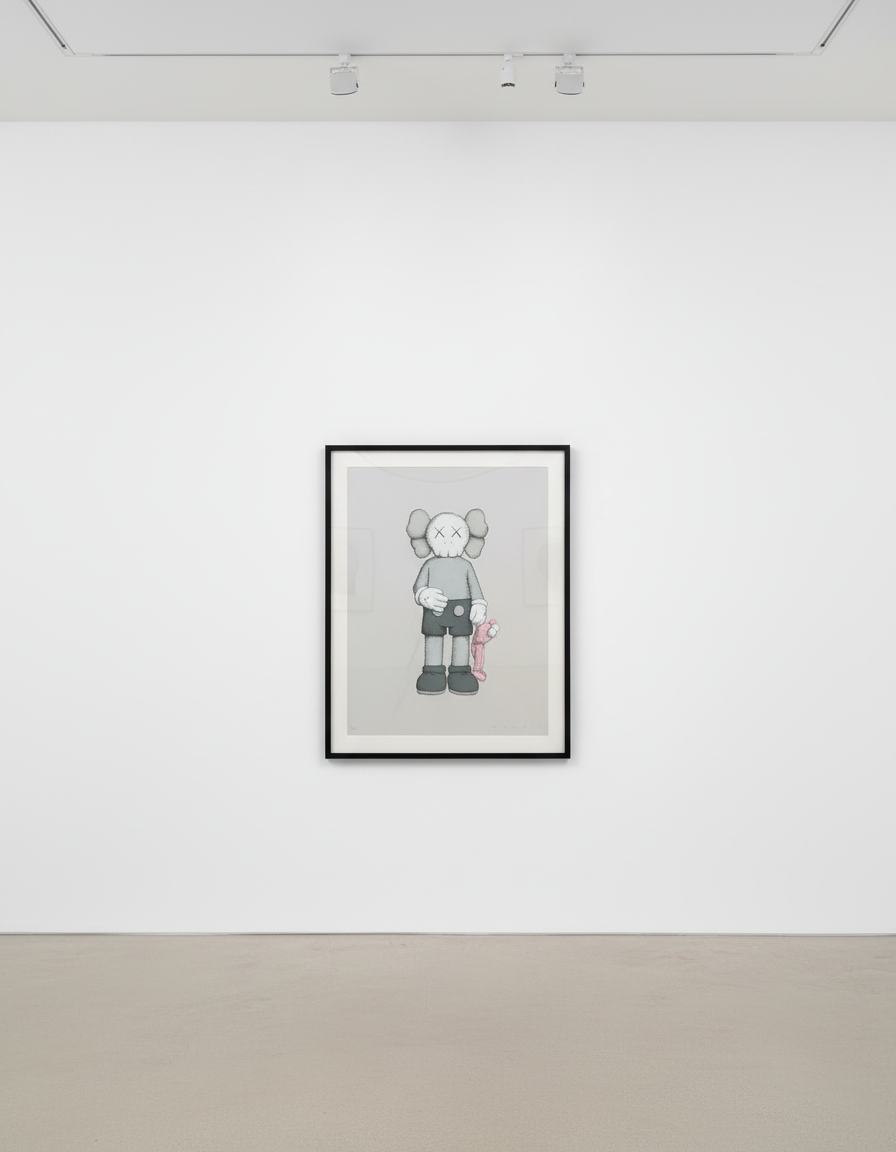 KAWS - Share, 2022, Screen print on Stonehenge gray paper