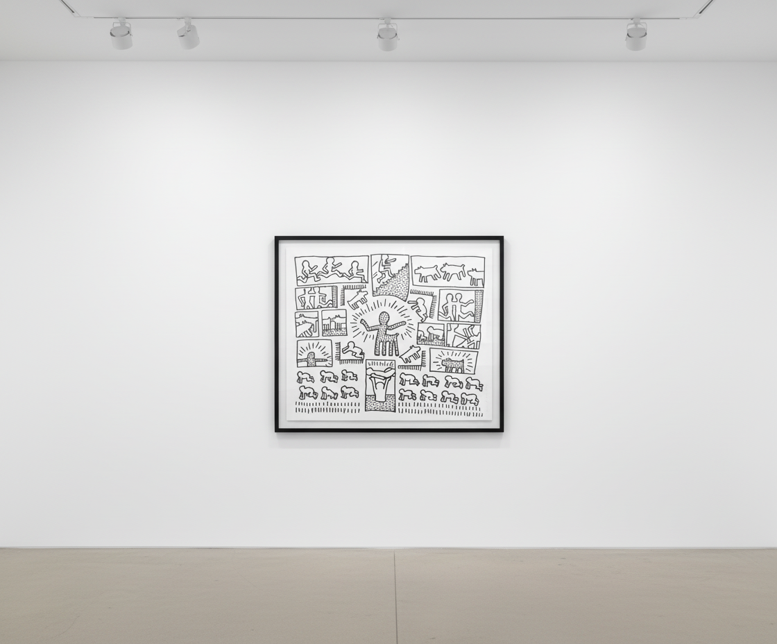 Keith Haring - Blueprint Drawing 10 (Littmann PP. 180), 1990, Silkscreen