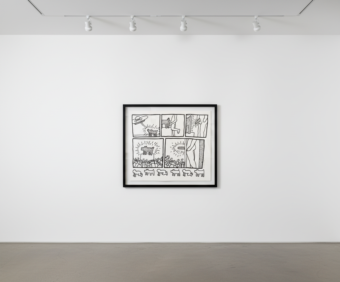 Keith Haring - Blueprint Drawing 13 (Littmann PP. 181), 1990, Silkscreen