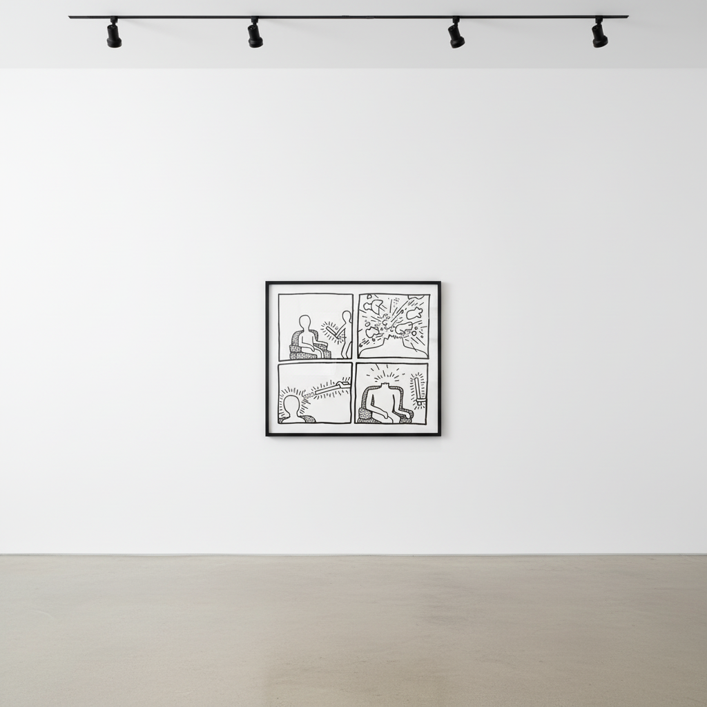 Keith Haring - Blueprint Drawing 14 (Littmann PP. 182), 1990, Silkscreen