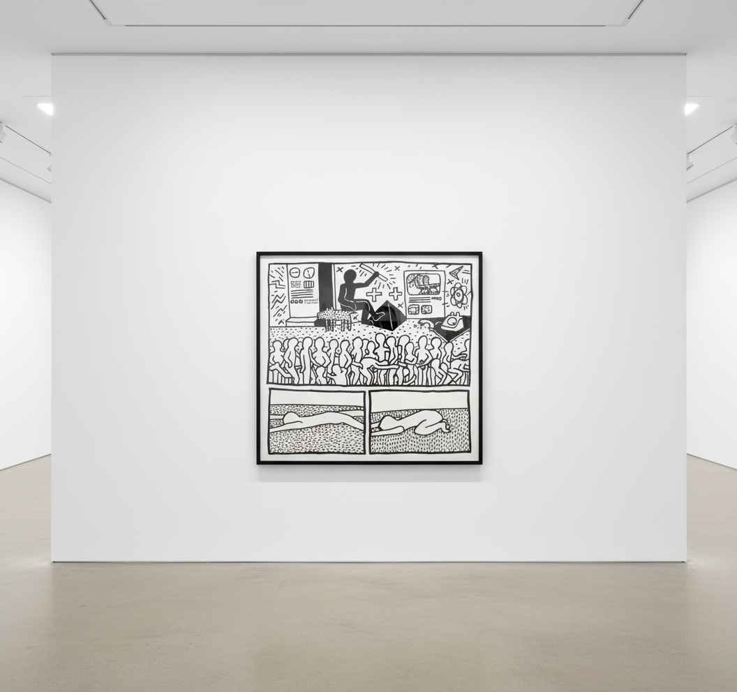 Keith Haring - Blueprint Drawing 15 (Littmann PP. 182), 1990, Silkscreen