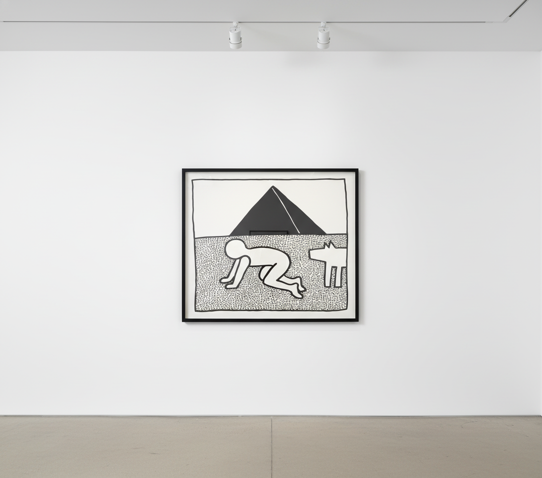 Keith Haring - Blueprint Drawing 17 (Littmann PP. 183), 1990, Silkscreen