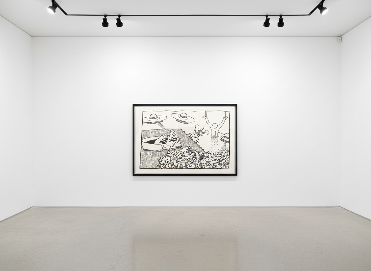 Keith Haring - Blueprint Drawing 2 (Littmann PP. 176), 1990, Silkscreen