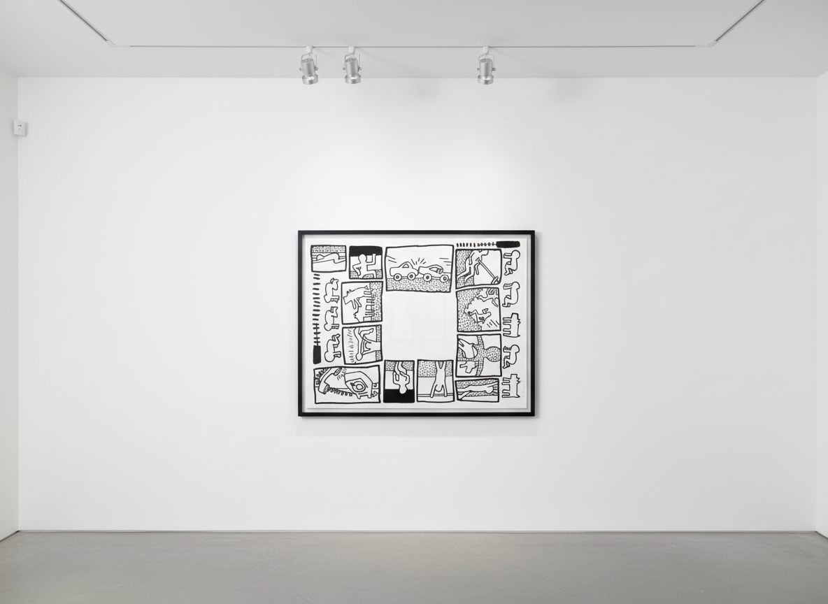 Keith Haring - Blueprint Drawing 4 (Littmann PP. 177), 1990, Silkscreen