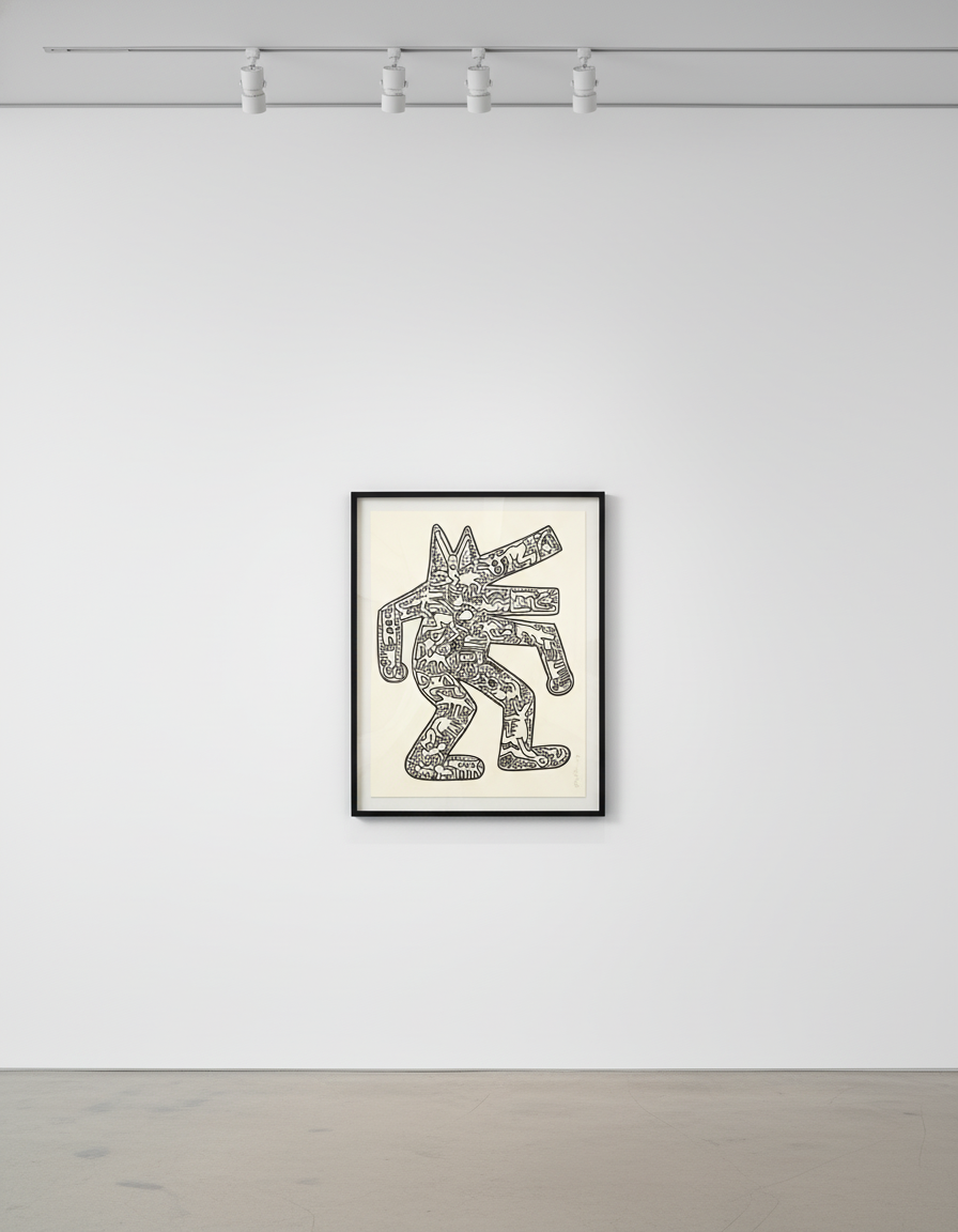 Keith Haring - Dog (Littmann PP. 49), 1985, Lithograph
