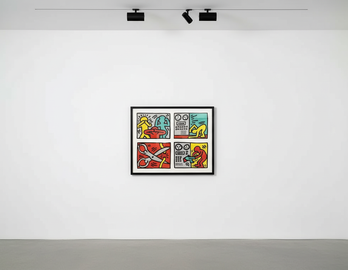 Keith Haring - Pop Shop III (Littmann PP. 144-145), 1989, The complete set of four silkscreens