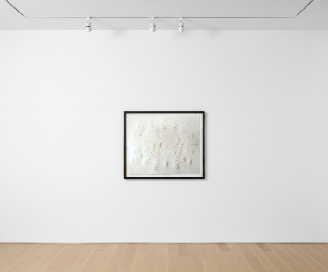 Keith Haring - Radiant Baby, from White Icons (Littmann PP. 172), 1990, Embossing