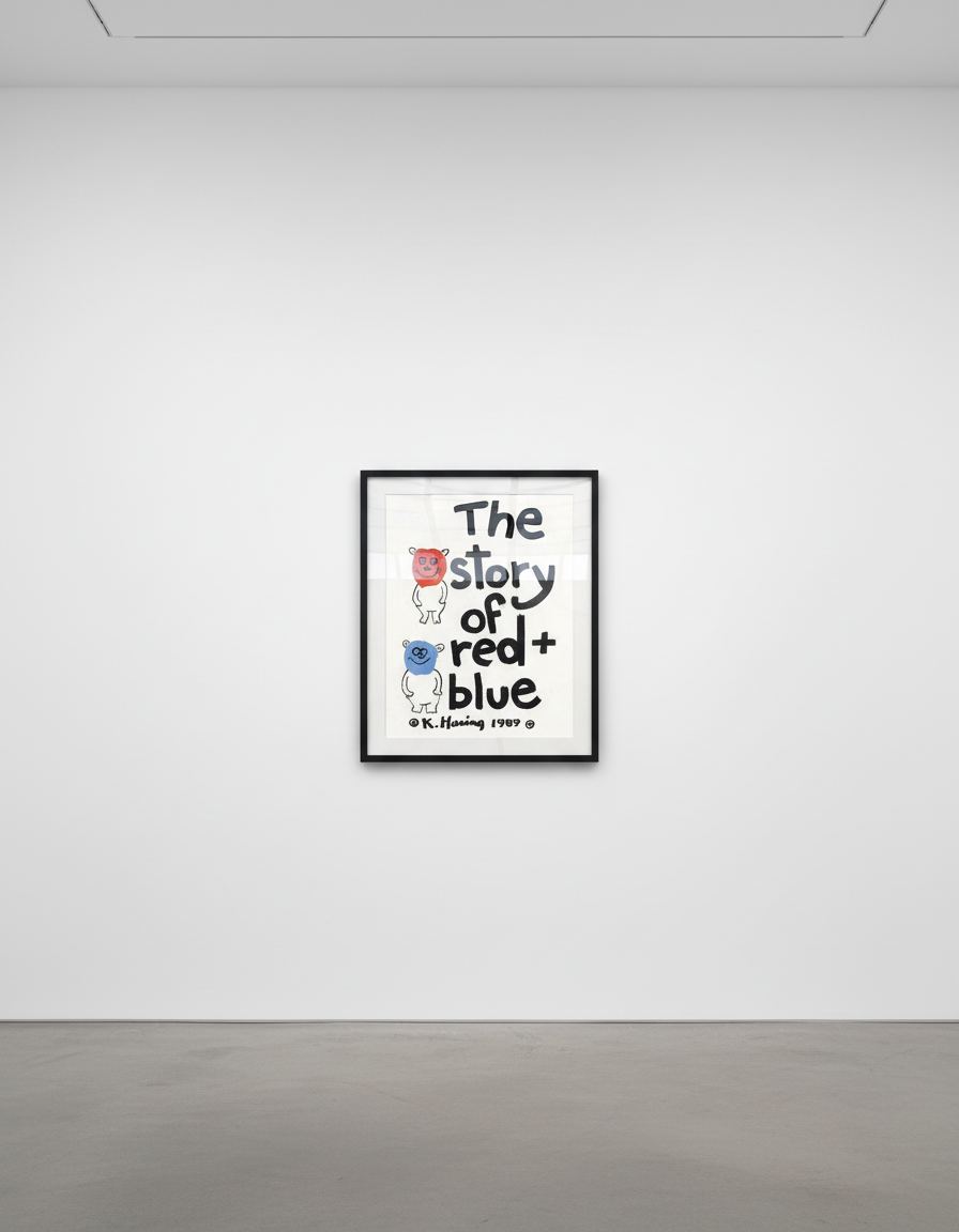Keith Haring - The Story of Red and Blue Cover (Littmann PP. 128), 1989, Lithograph