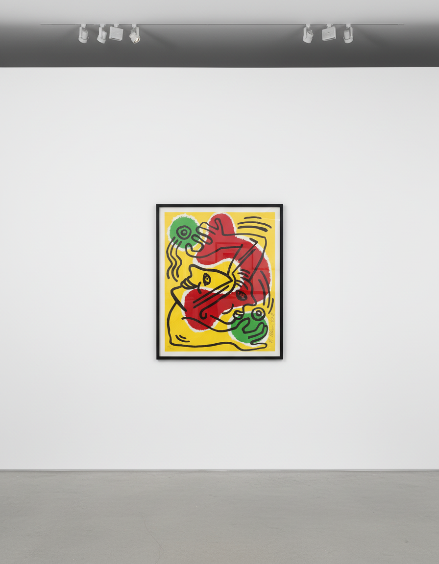 Keith Haring - Untitled (4 United Nations International Volunteer Day) (Littmann PP. 93), 1988, Lithograph