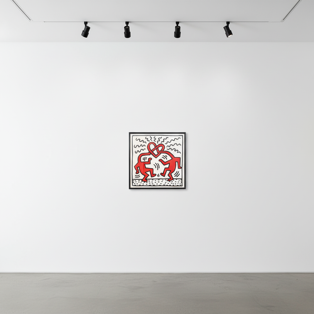 Keith Haring - Untitled (Love), 1989, Silkscreen on canvas