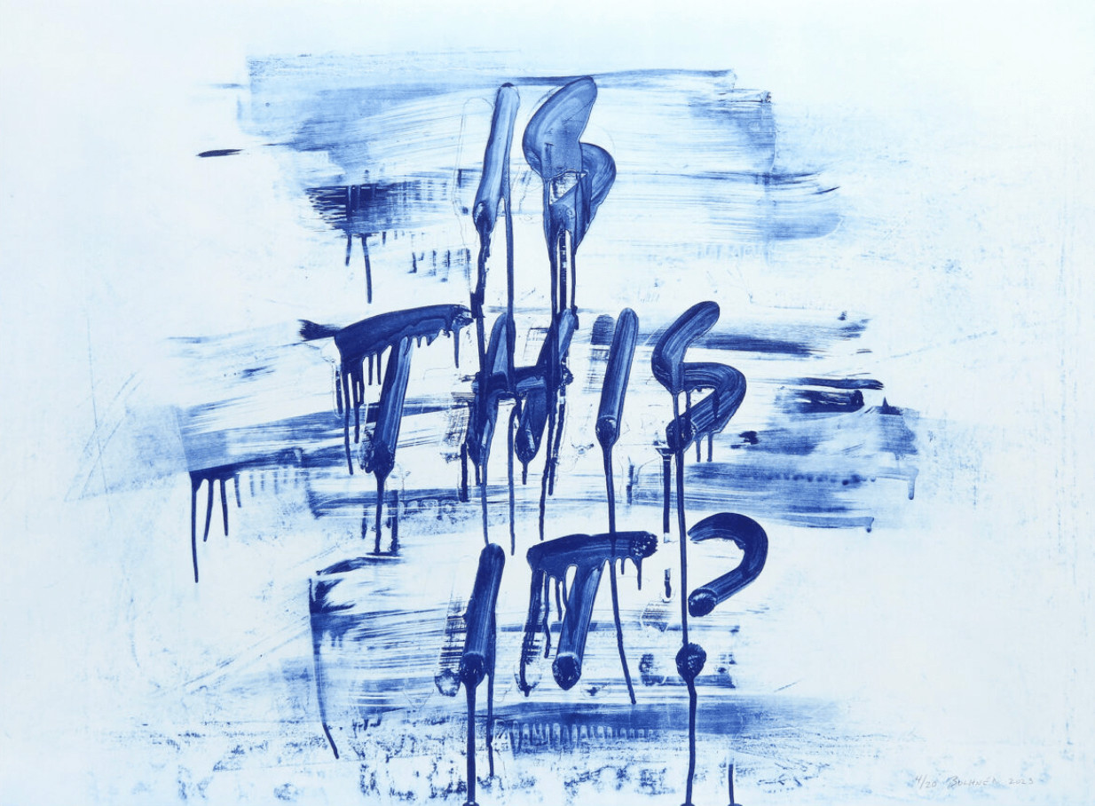 Mel Bochner - Is This It?, 2023, Etching with aquatint