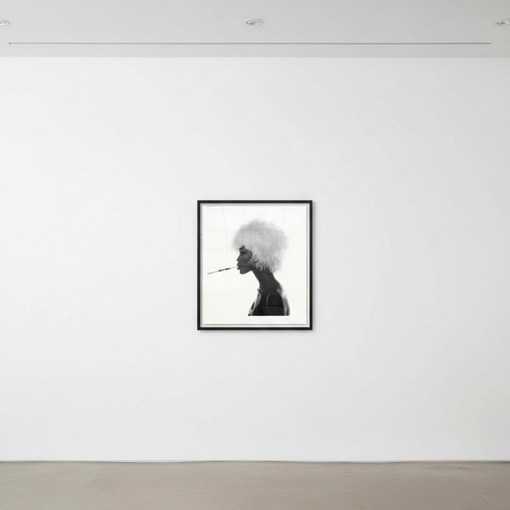 Michel Comte - Naomi Smoking, 1990, Chromogenic print