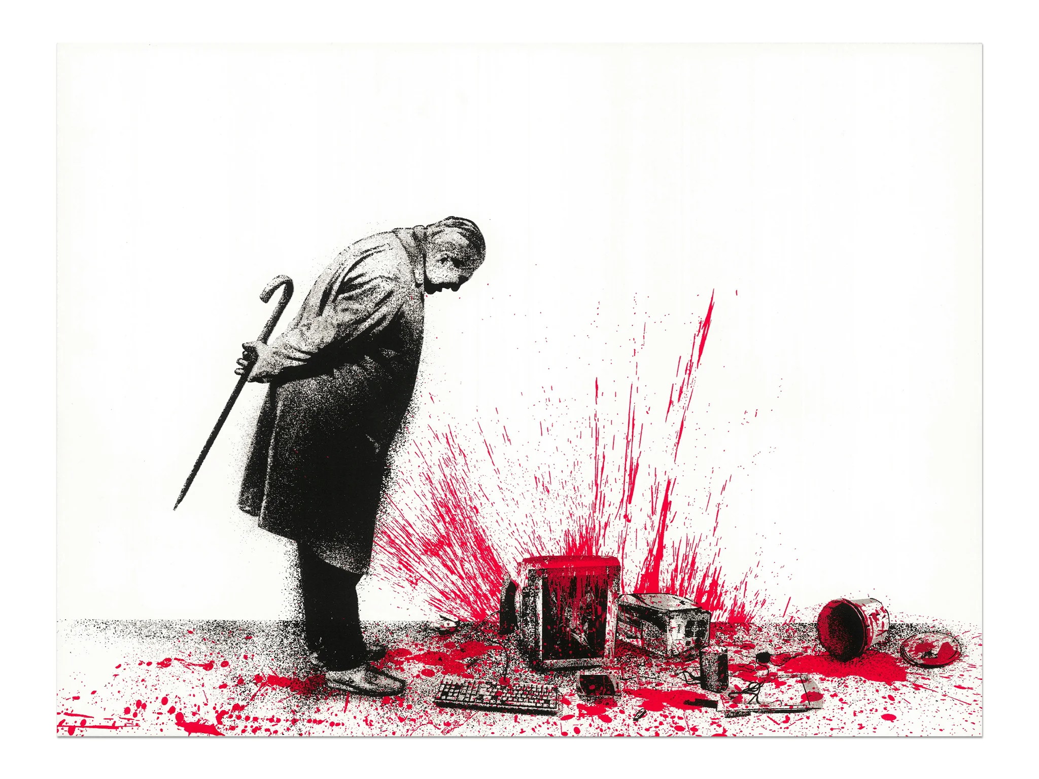Mr. Brainwash - Glitch (Red), 2018