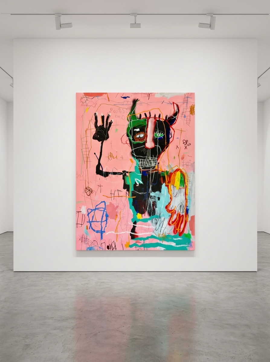 Nathan Paddison - 2026 feel like, 2026, Oil stick matte vinyl acrylic spray paint charcoal and pencil on canvas