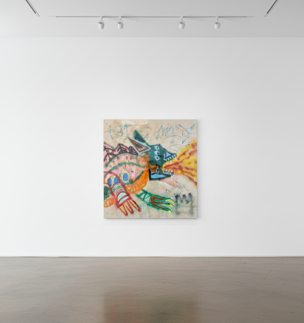 Niall Strachan - History Painting, 2025, Oil stick, acrylic, spray paint on canvas 