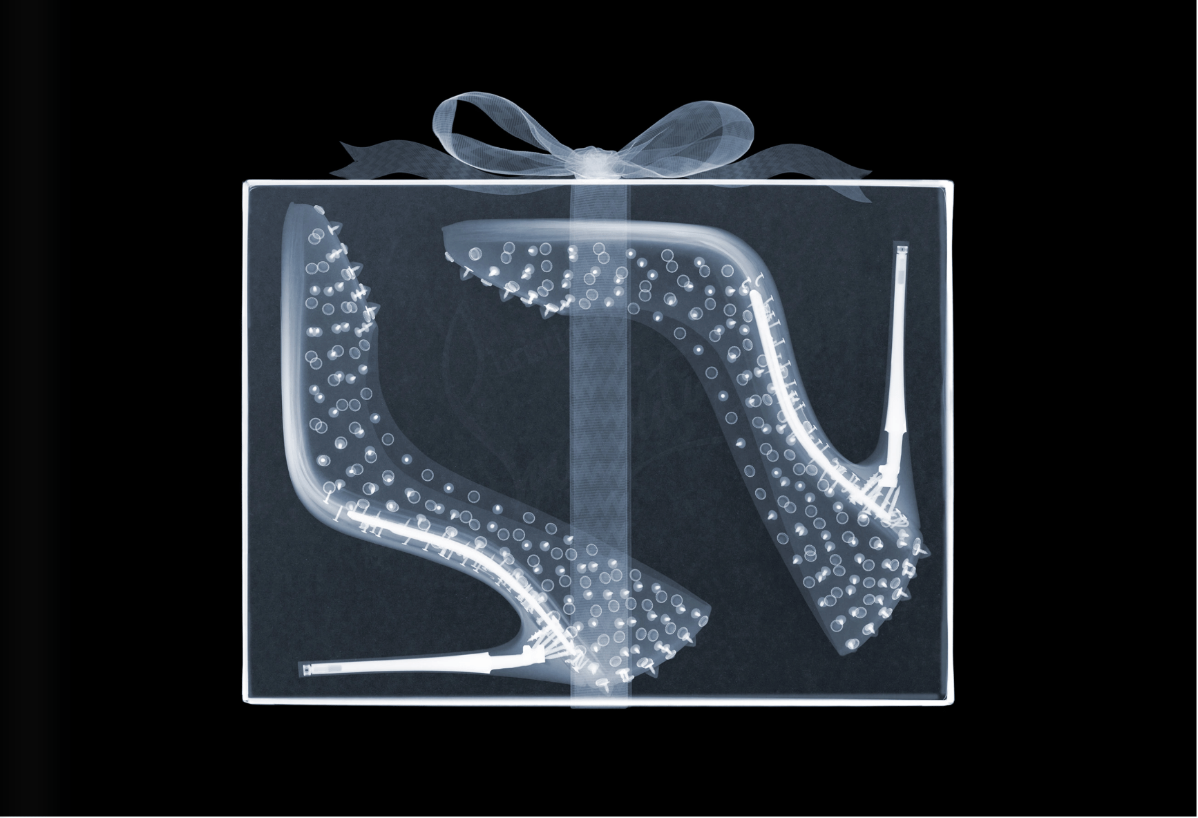 Nick Veasey - Christian Louboutin, Pigalle Follies 1c1s, Framed Chromaluxe