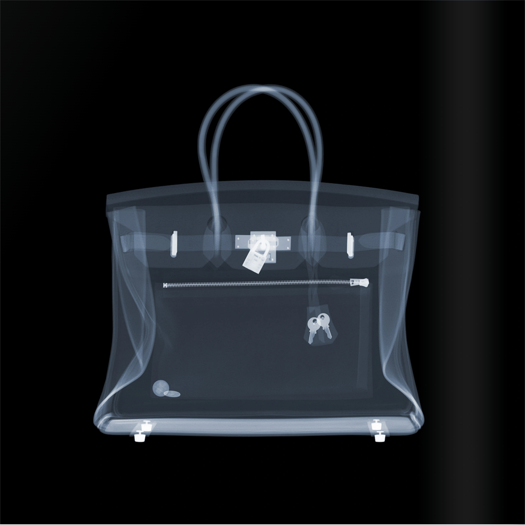 Nick Veasey - Hermes Birkin Bag, Framed Chromaluxe 