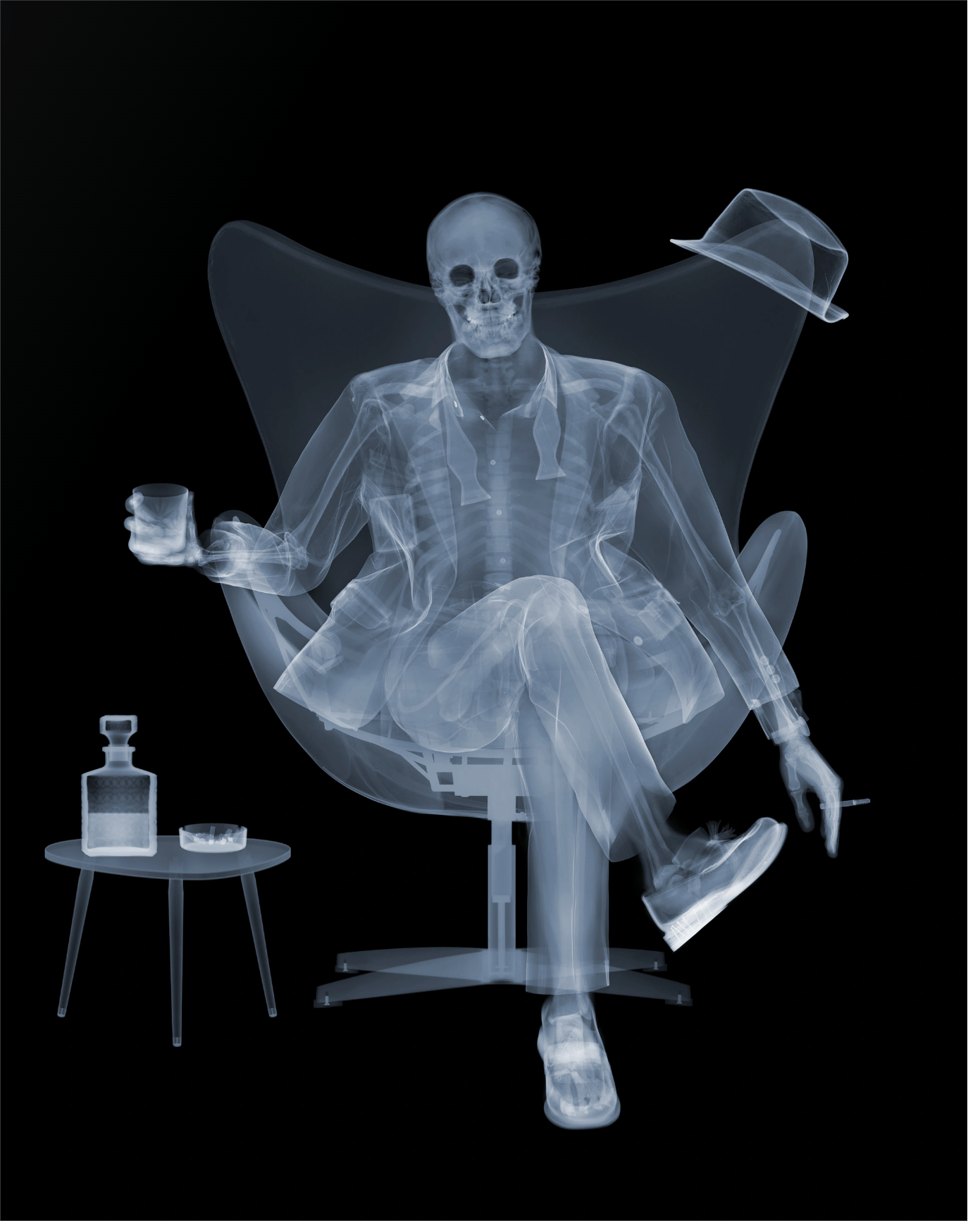 Nick Veasey - Rat Pack III, Framed Chromaluxe 