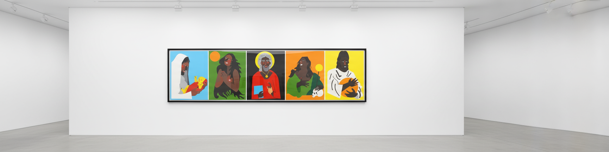 Nina Chanel Abney - Temporary Friends, 2019, Set of five relief prints