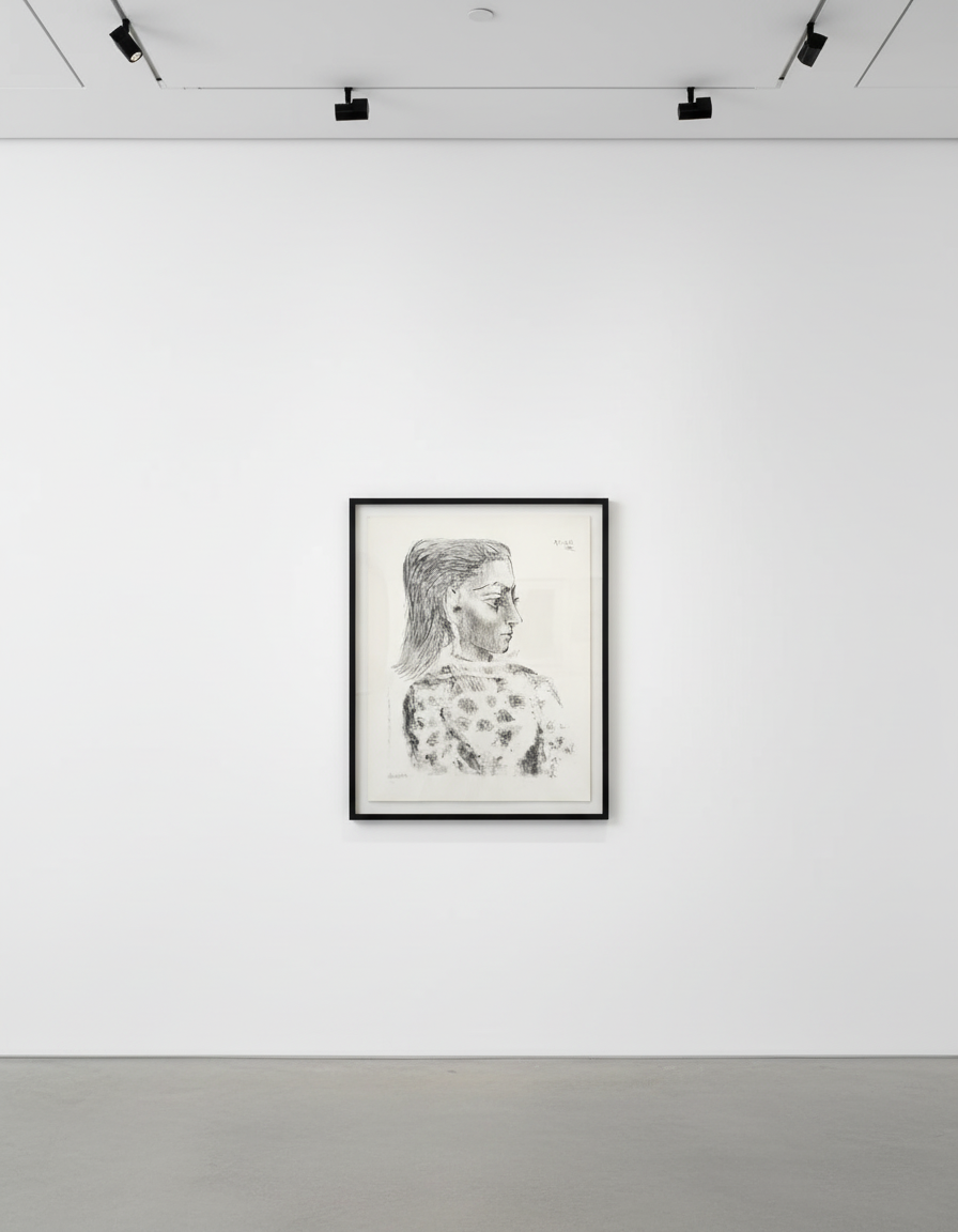 Pablo Picasso - Buste, 1957, Lithograph on Arches wove paper
Hand numbered in pencil '44 | 50' lower left.
Hand signed in ...