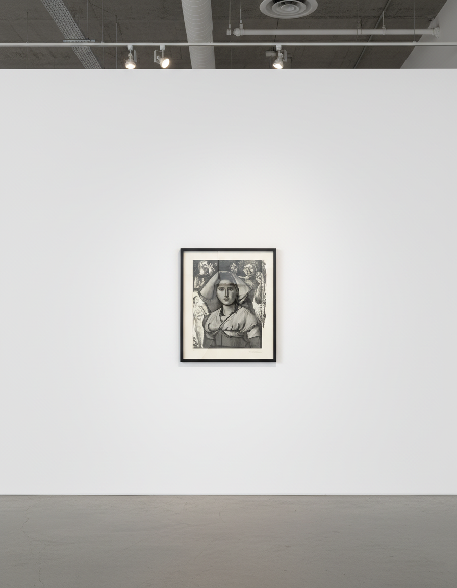 Pablo Picasso - Femme à L'Italienne d'après le tableau de Victor Orsel (Bloch 740), 1953, Lithograph with scraper printed ...