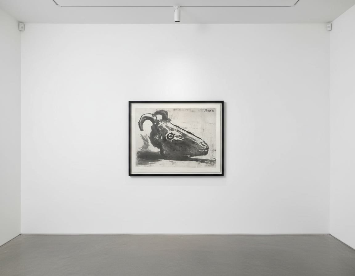 Pablo Picasso - Le Crane de Chevre, 1952, Sugar-lift aquatint
Signed and numbered