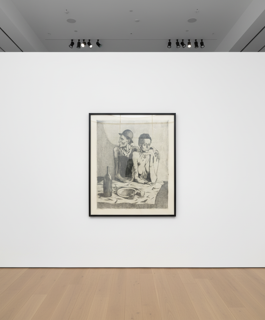 Pablo Picasso - Le Repas Frugal, 1904, Etching and scraper, on laid Arches paper