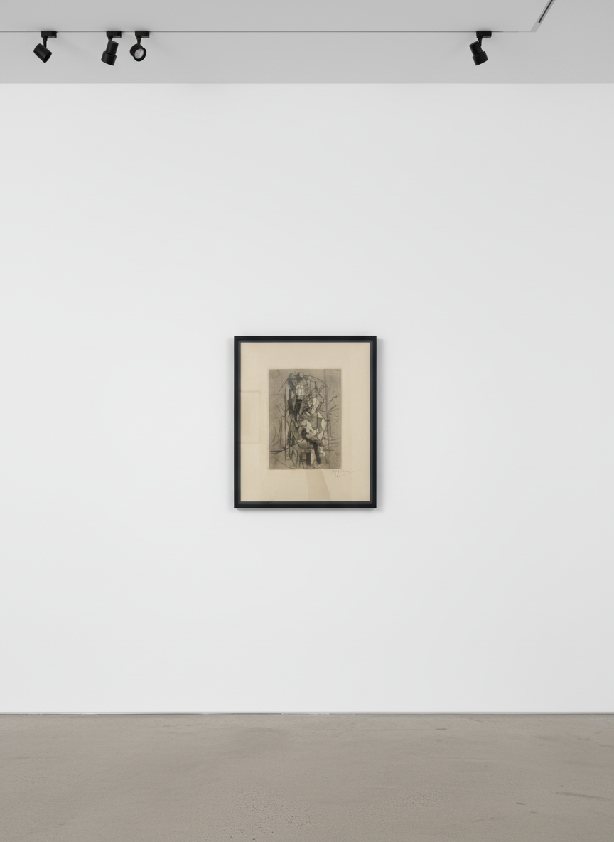 Pablo Picasso - L'Homme à la Guitare, 1915-29, Aquatint and etching on Japon paper
Signed