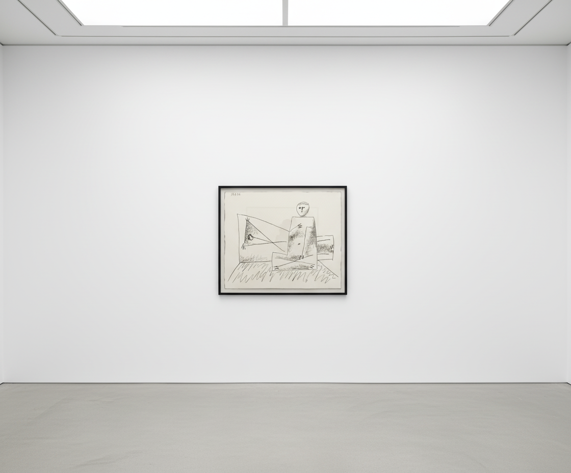 Pablo Picasso - Reclining Man and Crouching Woman | Homme couché et femme accroupie, 1956, Original Hand Signed and Number...