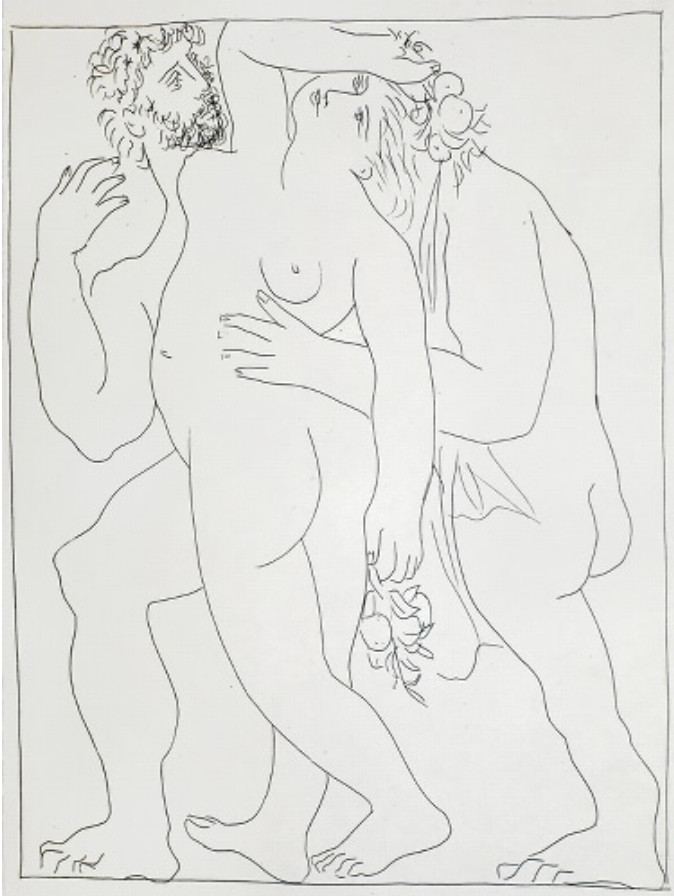 Pablo Picasso - Vertumne Poursuit Pomone de son Amour, 1930, Etching on copper