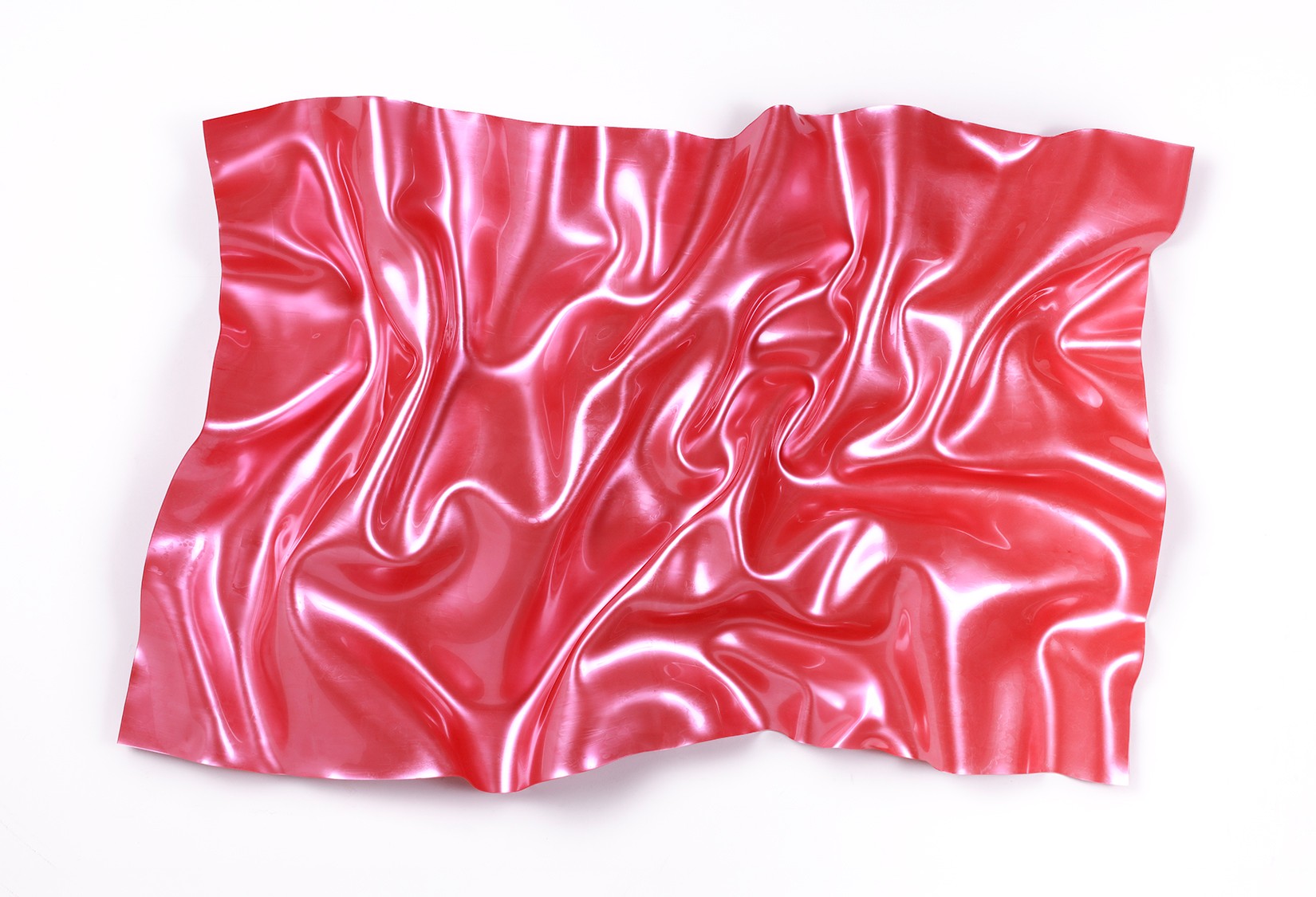 Paul Rousso - Demure Red  ^, 2025, Acrylic Paint on Hand-Sculpted Thermoplastic Polyester