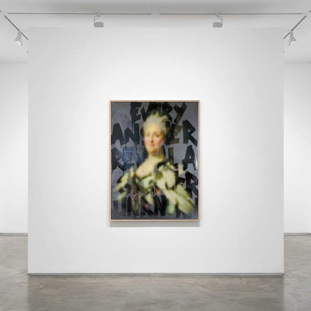 Punkmetender - The Architecture of Greatness (Catherine the Great), 2026, Oil on canvas with handwritten epoxy resin | sig...