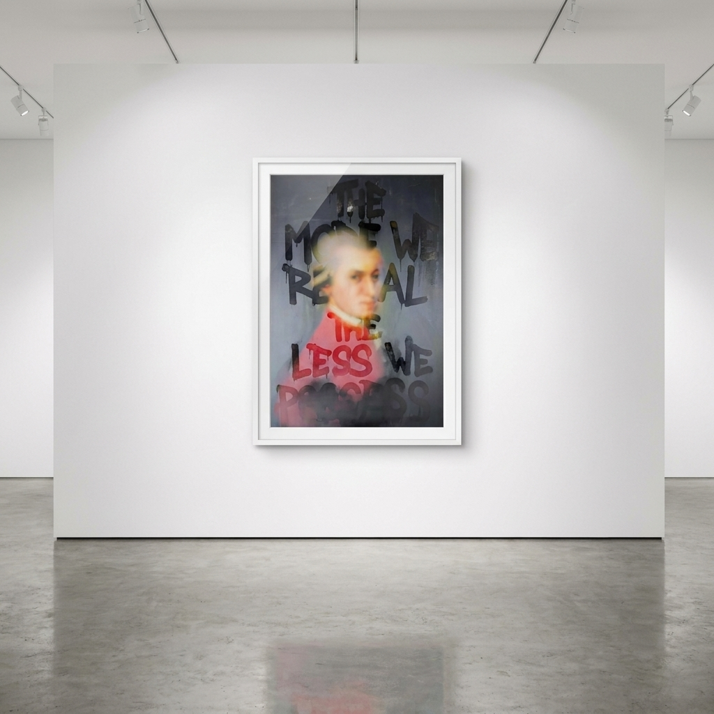 Punkmetender - The Measure of Silence (Mozart), 2026, Archival pigment print on canvas, individually hand-embellished and ...