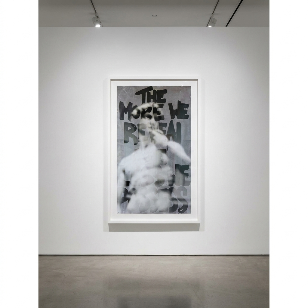Punkmetender - The Shape of Becoming (David) , 2026, Archival pigment print on canvas, individually hand-embellished and c...