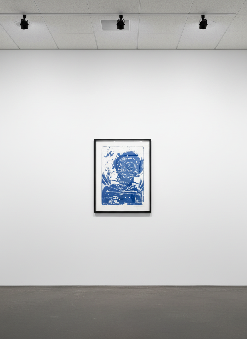 Retna - Bluestone, Lithograph of Rives paper