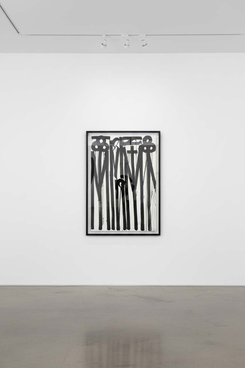 Retna - Elongated Brimstone, 2018, ink on canvas