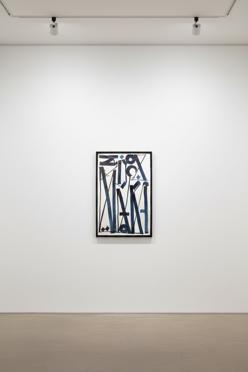 Retna - Sacred Scars, 2014, Oil paint on Arches Watercolor paper