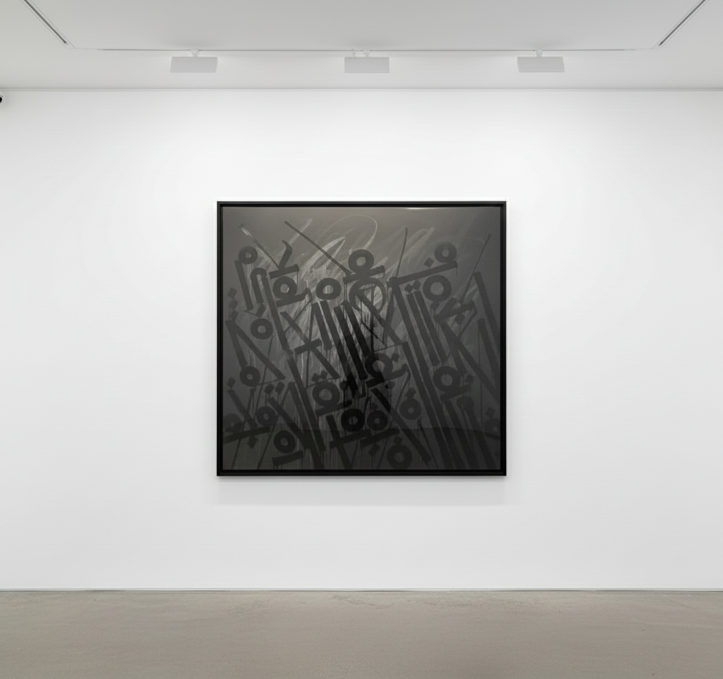 Retna - Sensations of a Black Line, 2013, Enamel and Acrylic on canvas