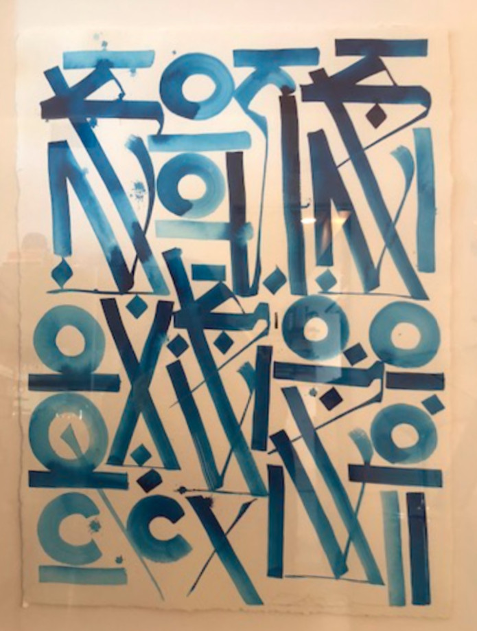 Retna - Untitled, 2012, Enamel, Acrylic, and Crystalline on Canvas