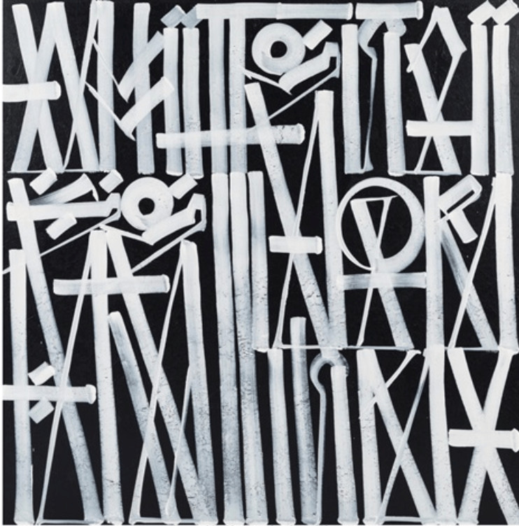 Retna - White Noise, 2016, Acrylic on canvas